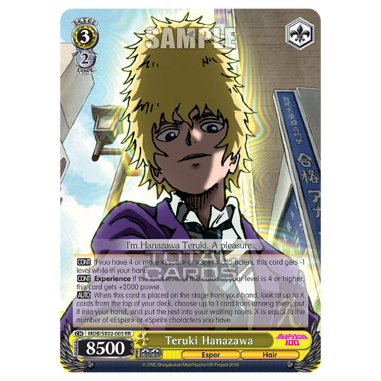 Weiss Schwarz - Mob Psycho 100 - Teruki Hanazawa (Double Rare) MOB/SX02-003