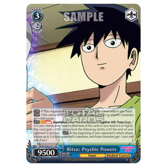 Weiss Schwarz - Mob Psycho 100 - Ritsu: Psychic Powers (Double Rare) MOB/SX02-071