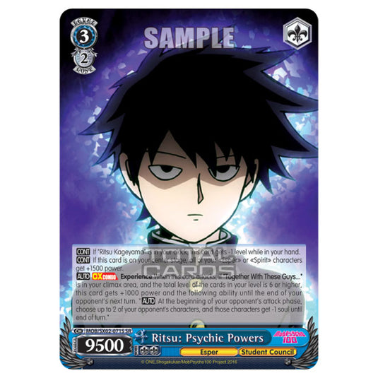 Weiss Schwarz - Mob Psycho 100 - Ritsu: Psychic Powers (Super Rare) MOB/SX02-071S