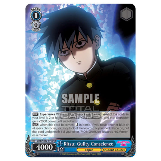 Weiss Schwarz - Mob Psycho 100 - Ritsu: Guilty Conscience (Super Rare) MOB/SX02-075S