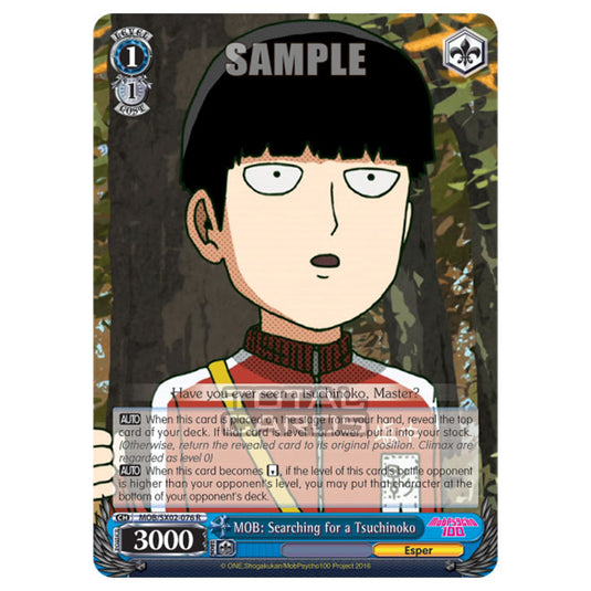 Weiss Schwarz - Mob Psycho 100 - MOB: Searching for a Tsuchinoko (Rare) MOB/SX02-076