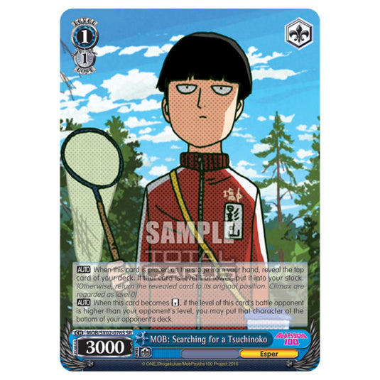 Weiss Schwarz - Mob Psycho 100 - MOB: Searching for a Tsuchinoko (Super Rare) MOB/SX02-076S