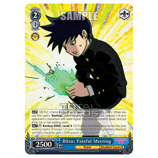 Weiss Schwarz - Mob Psycho 100 - Ritsu: Fateful Meeting (Super Rare) MOB/SX02-077S
