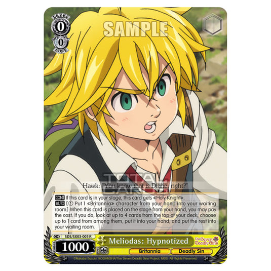 Weiss Schwarz - The Seven Deadly Sins - Meliodas: Hypnotized (R) SDS/SX03-005