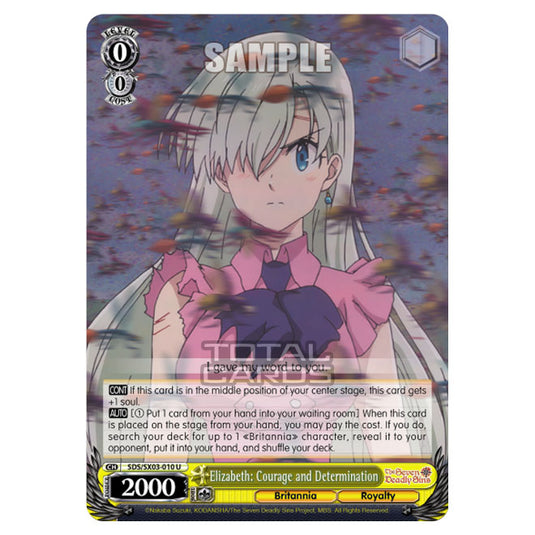 Weiss Schwarz - The Seven Deadly Sins - Elizabeth: Courage and Determination (U) SDS/SX03-010