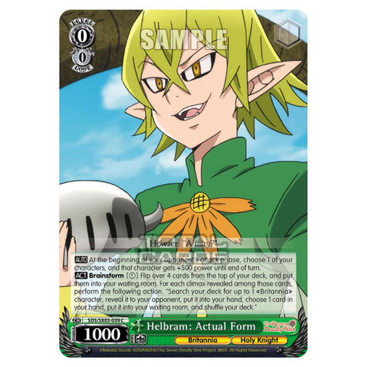 Weiss Schwarz - The Seven Deadly Sins - Helbram: Actual Form (C) SDS/SX03-039