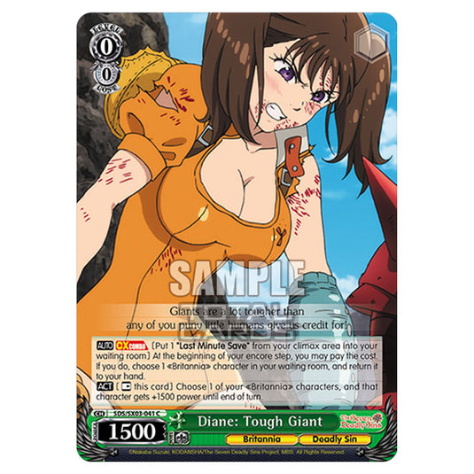 Weiss Schwarz - The Seven Deadly Sins - Diane: Tough Giant (C) SDS/SX03-041