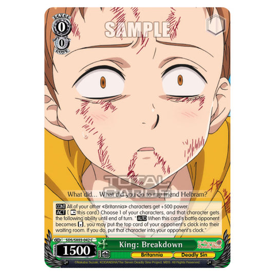 Weiss Schwarz - The Seven Deadly Sins - King: Breakdown (C) SDS/SX03-042