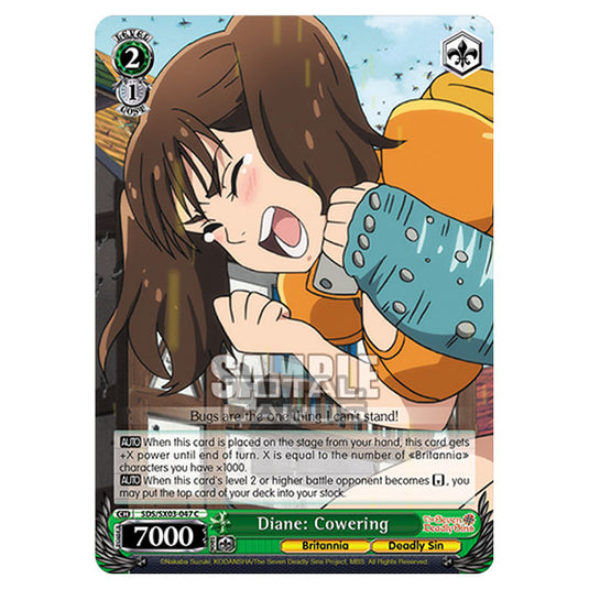 Weiss Schwarz - The Seven Deadly Sins - Diane: Cowering (C) SDS/SX03-047