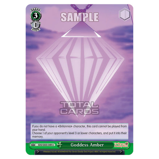 Weiss Schwarz - The Seven Deadly Sins - Goddess Amber (U) SDS/SX03-049