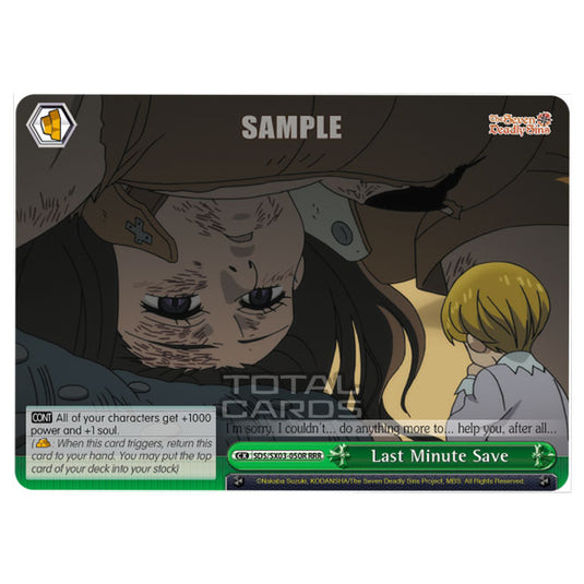 Weiss Schwarz - The Seven Deadly Sins - Last Minute Save (RRR) SDS/SX03-050R