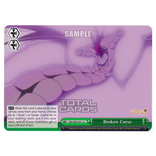Weiss Schwarz - The Seven Deadly Sins - Broken Curse (CC) SDS/SX03-051