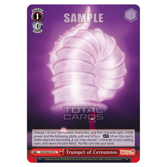 Weiss Schwarz - The Seven Deadly Sins - Trumpet of Cernunnos (C) SDS/SX03-075