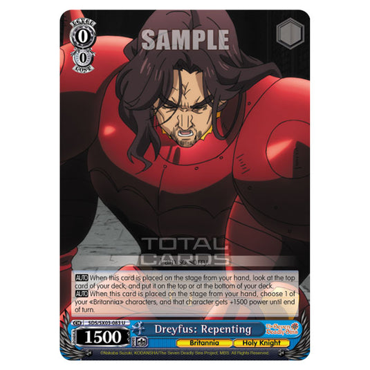 Weiss Schwarz - The Seven Deadly Sins - Dreyfus: Repenting (U) SDS/SX03-083