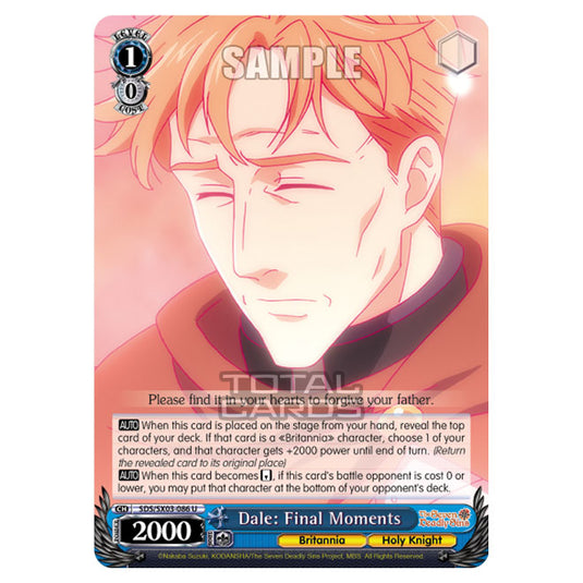 Weiss Schwarz - The Seven Deadly Sins - Dale: Final Moments (U) SDS/SX03-086