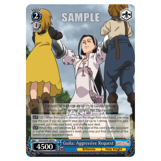 Weiss Schwarz - The Seven Deadly Sins - Guila: Aggressive Request (U) SDS/SX03-089