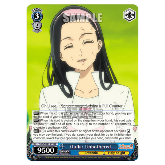 Weiss Schwarz - The Seven Deadly Sins - Guila: Unbothered (U) SDS/SX03-091