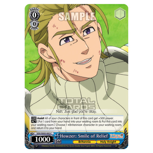 Weiss Schwarz - The Seven Deadly Sins - Howzer: Smile of Relief (C) SDS/SX03-092