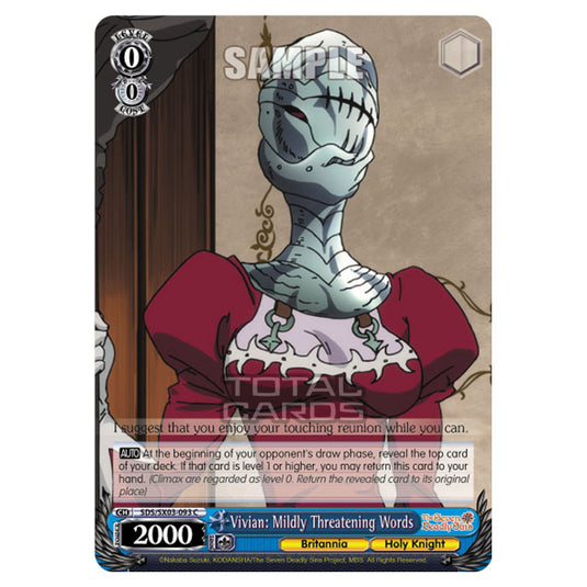 Weiss Schwarz - The Seven Deadly Sins - Vivian: Mildly Threatening Words (C) SDS/SX03-093