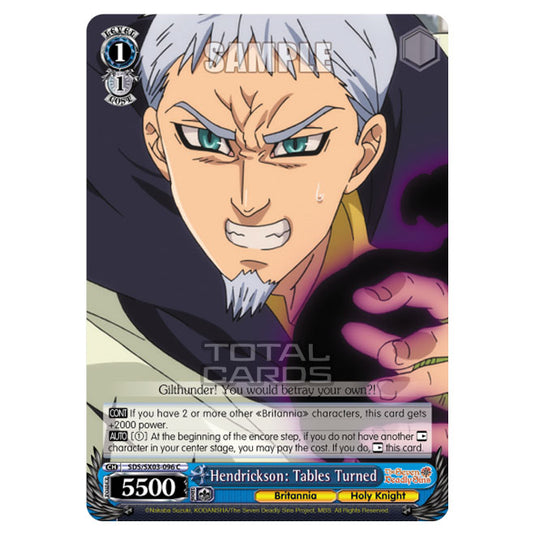 Weiss Schwarz - The Seven Deadly Sins - Hendrickson: Tables Turned (C) SDS/SX03-096
