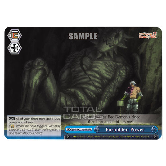 Weiss Schwarz - The Seven Deadly Sins - Forbidden Power (RRR) SDS/SX03-099R