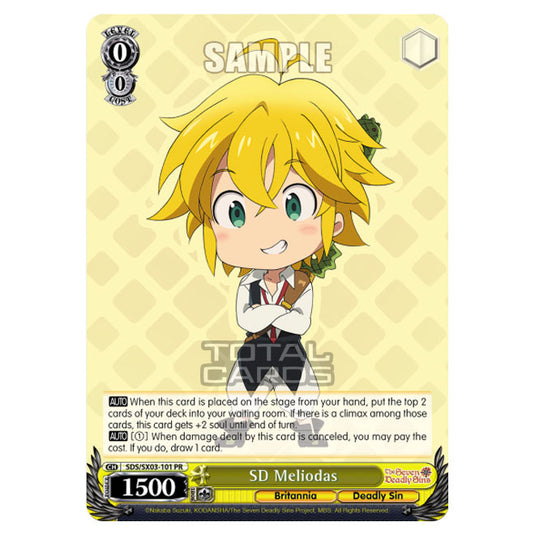 Weiss Schwarz - The Seven Deadly Sins - SD Meliodas (PR) SDS/SX03-101