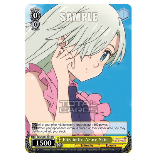 Weiss Schwarz - The Seven Deadly Sins - Elizabeth: Azure Skies (PR) SDS/SX03-P01
