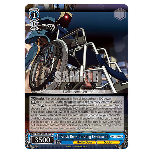 Weiss Schwarz - Guilty Gear Strive - Faust: Bone-Crushing Excitement (U) GGST/SX06-089