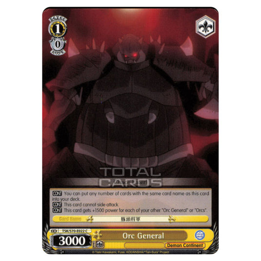 Weiss Schwarz - That Time I Got Reincarnated as a Slime - Orc General (Common) TSK/S70-E022