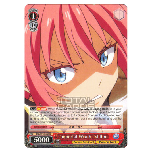 Weiss Schwarz - That Time I Got Reincarnated as a Slime - Imperial Wrath, Milim (Rare) TSK/S70-E038