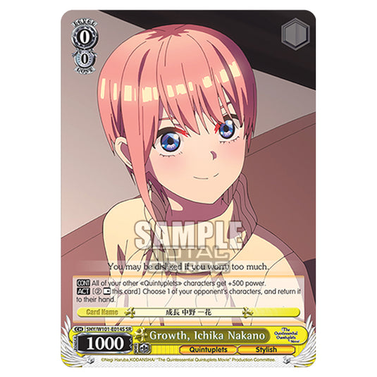 Weiss Schwarz - The Quintessential Quintuplets Movie - Growth, Ichika Nakano (SR) 5HY/W101-E014S