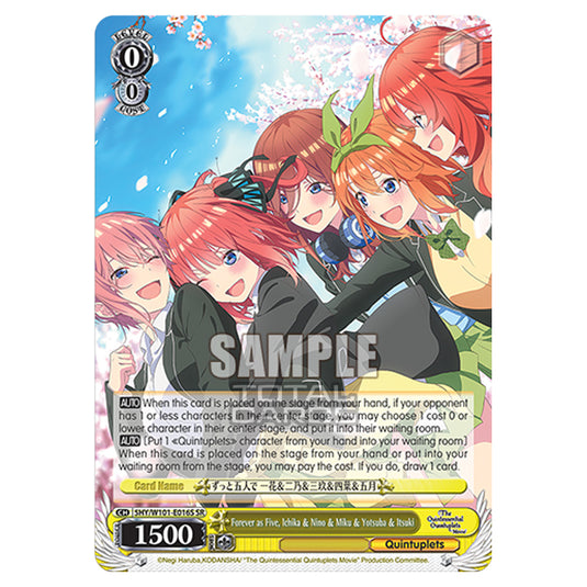 Weiss Schwarz - The Quintessential Quintuplets Movie - Forever as Five, Ichika & Nino & Miku & Yotsuba & Itsuki (SR) 5HY/W101-E016S