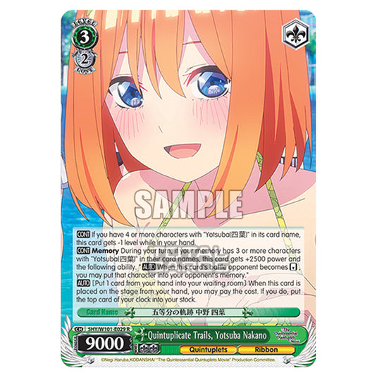 Weiss Schwarz - The Quintessential Quintuplets Movie - Quintuplicate Trails, Yotsuba Nakano (R) 5HY/W101-E029