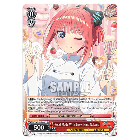 Weiss Schwarz - The Quintessential Quintuplets Movie - Food Made With Love, Nino Nakano (SR) 5HY/W101-E060S