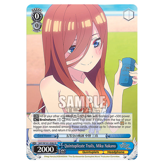 Weiss Schwarz - The Quintessential Quintuplets Movie - Quintuplicate Trails, Miku Nakano (R) 5HY/W101-E082