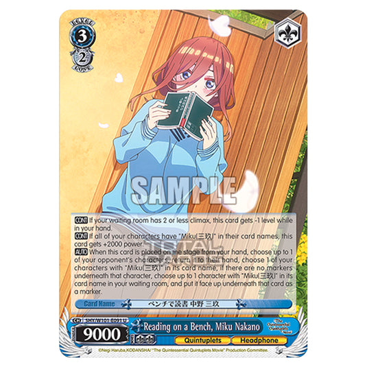 Weiss Schwarz - The Quintessential Quintuplets Movie - Reading on a Bench, Miku Nakano (U) 5HY/W101-E091