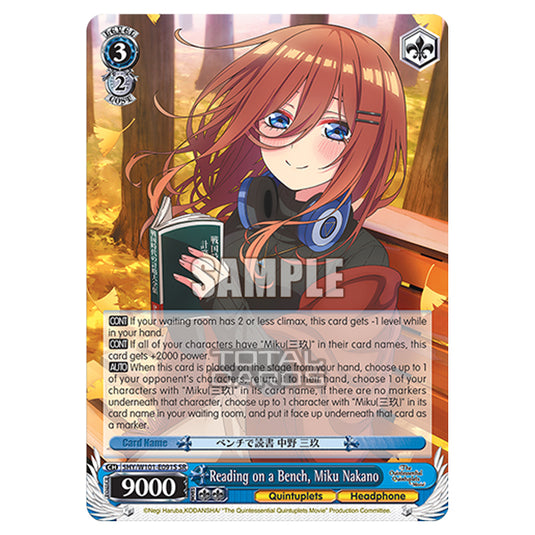 Weiss Schwarz - The Quintessential Quintuplets Movie - Reading on a Bench, Miku Nakano (SR) 5HY/W101-E091S
