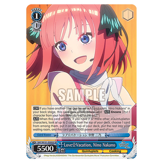 Weiss Schwarz - The Quintessential Quintuplets Movie - Love☆Vacation, Nino Nakano (SR) 5HY/W101-E095S