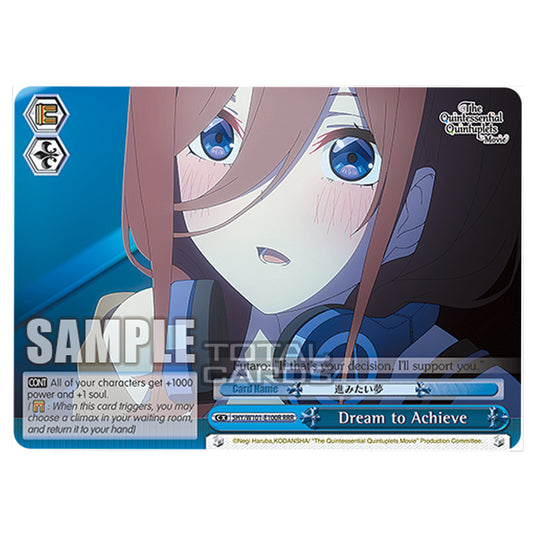 Weiss Schwarz - The Quintessential Quintuplets Movie - Dream to Achieve (RRR) 5HY/W101-E100R