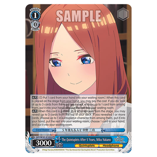 Weiss Schwarz - The Quintessential Quintuplets Movie - The Quintuplets After 5 Years, Miku Nakano (PR) 5HY/W101-E105S