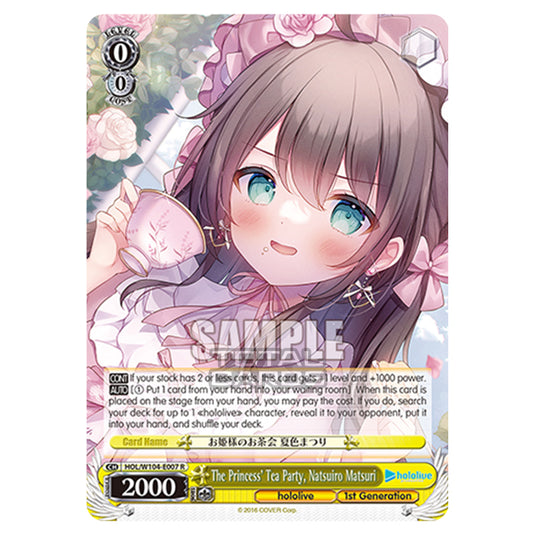 Weiss Schwarz - Hololive Production Vol. 2 - The Princess’ Tea Party, Natsuiro Matsuri (R) HOL/W104-E007
