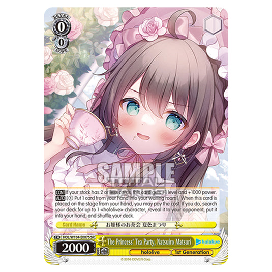 Weiss Schwarz - Hololive Production Vol. 2 - The Princess’ Tea Party, Natsuiro Matsuri (SR) HOL/W104-E007S