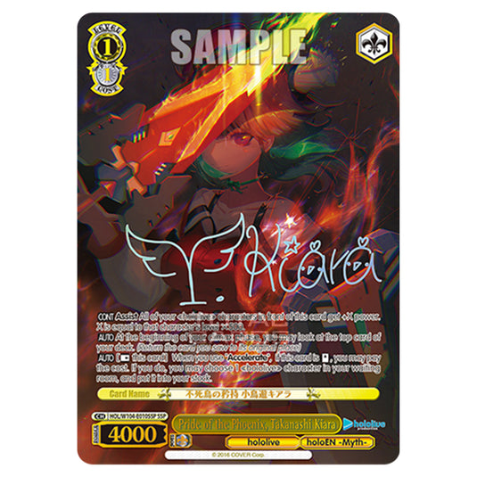 Weiss Schwarz - Hololive Production Vol. 2 - Pride of the Phoenix, Takanashi Kiara (SSP) HOL/W104-E010SSP