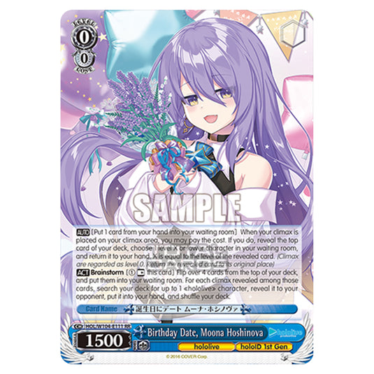 Weiss Schwarz - Hololive Production Vol. 2 - Birthday Date, Moona Hoshinova (RR) HOL/W104-E111
