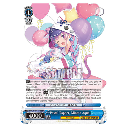 Weiss Schwarz - Hololive Production Vol. 2 - Pastel Rapper, Minato Aqua (SR) HOL/W104-E119S