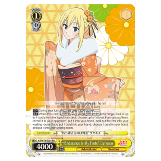 Weiss Schwarz - KONOSUBA - God’s blessing on this wonderful world! Legend of Crimson - "Endurance Is My Forte" Darkness (Double Rare) KS/W76-E001