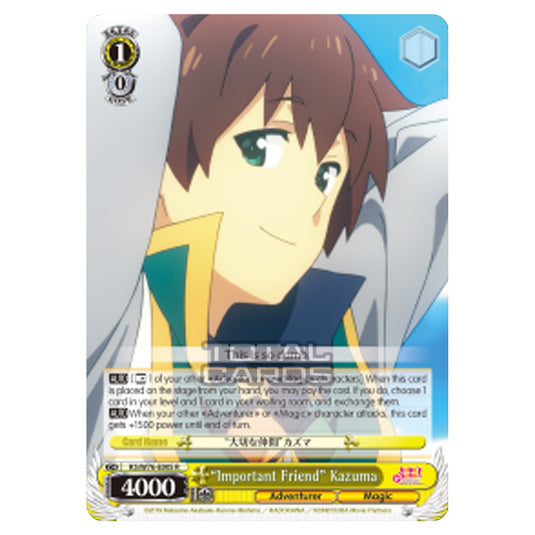 Weiss Schwarz - KONOSUBA - God’s blessing on this wonderful world! Legend of Crimson - "Important Friend" Kazuma (Rare) KS/W76-E005
