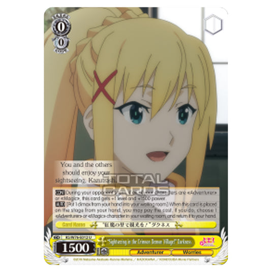 Weiss Schwarz - KONOSUBA - God’s blessing on this wonderful world! Legend of Crimson - "Sightseeing in the Crimson Demon Village!" Darkness (Uncommon) KS/W76-E012