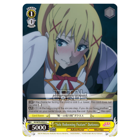 Weiss Schwarz - KONOSUBA - God’s blessing on this wonderful world! Legend of Crimson - "Sole Redeeming Feature" Darkness (Common) KS/W76-E022