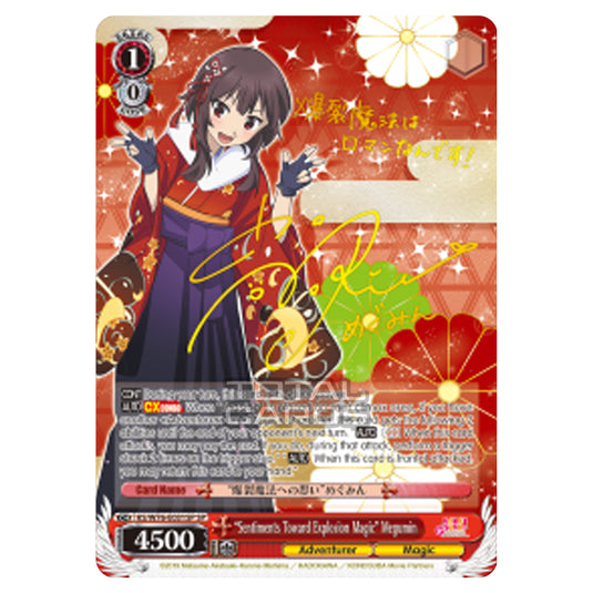 Weiss Schwarz - KONOSUBA - God’s blessing on this wonderful world! Legend of Crimson - "Sentiments Toward Explosion Magic" Megumin (Special Rare) KS/W76-E031SP